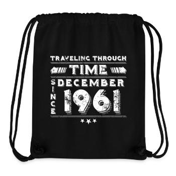 Vintage Time Travel Birthday Design December 1961 - Stanley/Stella Recycled Gym Bag - black - Front