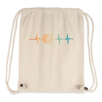 Battement de cœur jeu de fléchettes - Sac à cordon recyclé Stanley/Stella - blanc naturel - Devant