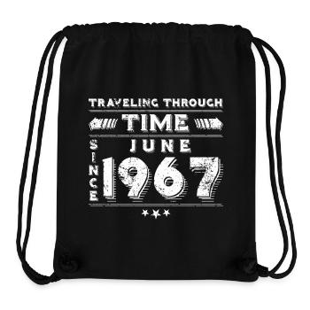Vintage Zeitreise Geburtstags Design Juni 1967 - Stanley/Stella recycelter Gym Bag - Schwarz - Vorne