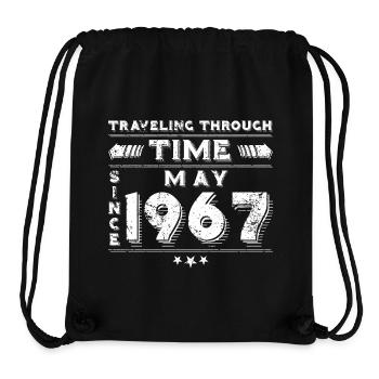 Vintage Zeitreise Geburtstags Design Mai 1967 - Stanley/Stella recycelter Gym Bag - Schwarz - Vorne