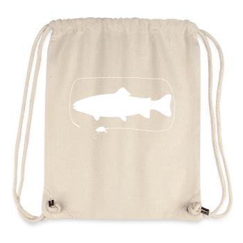 Forelle mit Wobbler - Stanley/Stella recycelter Gym Bag - Naturweiß - Vorne