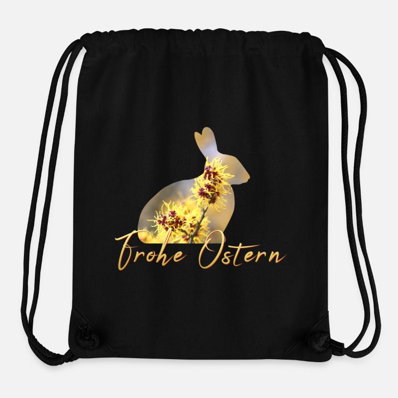joyeuses Pâques - Sac à cordon recyclé Stanley/Stella - noir