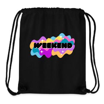 Weekend Vibes Shirt - Stanley/Stella recycelter Gym Bag - Schwarz - Vorne