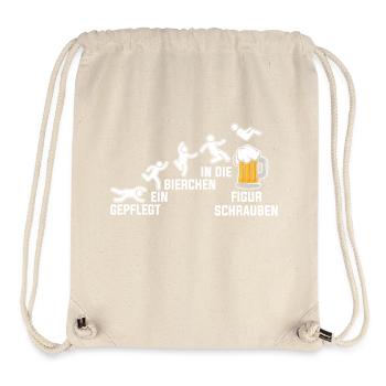 Gepflegt Ein Bierchen In Die Figut Schrauben - Stanley/Stella recycelter Gym Bag - Naturweiß - Vorne
