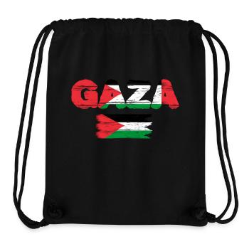Gaza vintage - Stanley/Stella Recycled Gym Bag - black - Front