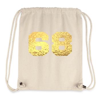 Nummer 68 Gold Glitter - 68. Jahrestag - Stanley/Stella recycelter Gym Bag - Naturweiß - Vorne