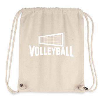 Volleyball-Netz Sport Freizeit Beach Outdoor - Stanley/Stella recycelter Gym Bag - Naturweiß - Vorne