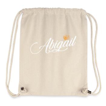 Abigail Custom Name for Women Kids Toddlers - - Stanley/Stella Recycled Gym Bag - natural - Front