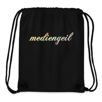 mediengeil Diamond Rainbow frech cooler Schriftzug - Stanley/Stella recycelter Gym Bag - Schwarz - Vorne