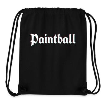 Rustikales Paintball-Logo mit 3D-Verzerrungseffekt - Stanley/Stella recycelter Gym Bag - Schwarz - Vorne