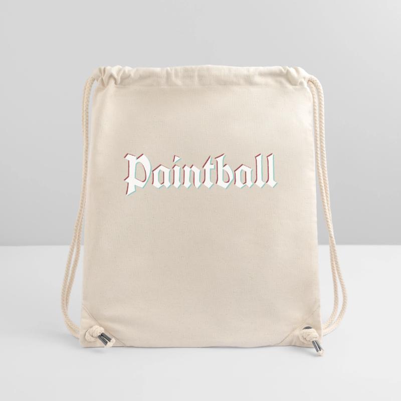 Rustic paintball logo with 3d distortion effect Stanley/Stella Recycled Gym Bag