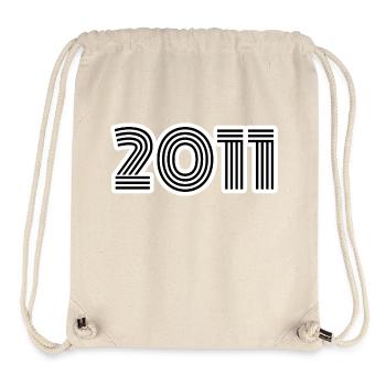 Année de naissance 2011 - Sac à cordon recyclé Stanley/Stella - blanc naturel - Devant