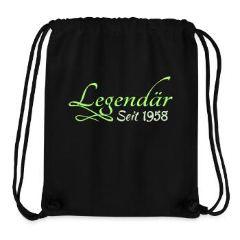 1958 - Stanley/Stella recycelter Gym Bag - Schwarz - Vorne