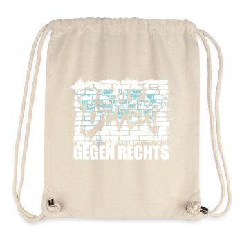 Brandmauer - Gegen Rechts, gegen Hetze - Stanley/Stella recycelter Gym Bag - Naturweiß - Vorne