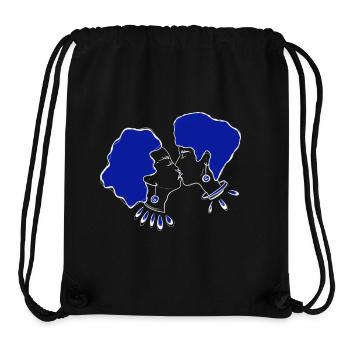 blau - Stanley/Stella recycelter Gym Bag - Schwarz - Vorne
