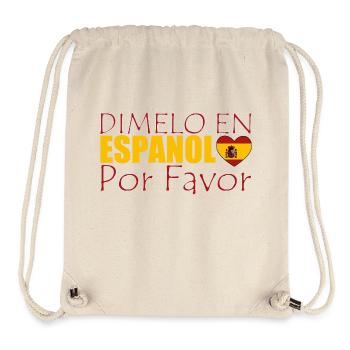 Espagnol Professeur d’espagnol Langue - Sac à cordon recyclé Stanley/Stella - blanc naturel - Devant