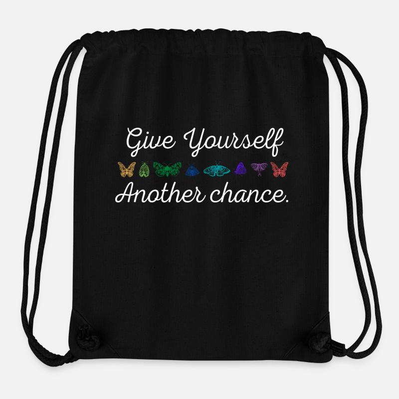 Give Yourself Another Chance - Stanley/Stella Recycled Gym Bag - black
