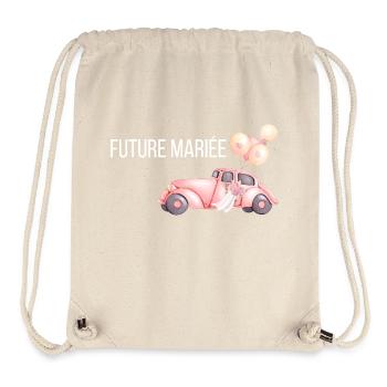 Die zukünftige Braut - Hochzeitsauto - Stanley/Stella recycelter Gym Bag - Naturweiß - Vorne