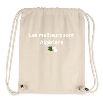 Les meilleurs sont Algériens - Sac à cordon recyclé Stanley/Stella - blanc naturel - Devant