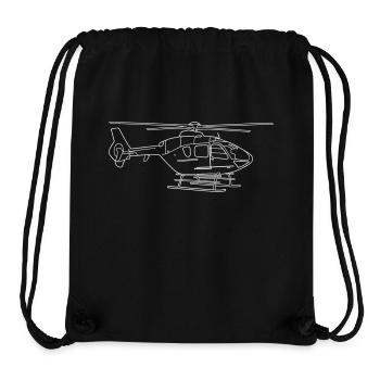 Hubschrauber - Stanley/Stella recycelter Gym Bag - Schwarz - Vorne