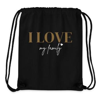 I love my family - Stanley/Stella Recycled Gym Bag - black - Front