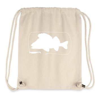 Barsch mit Gummifisch - Stanley/Stella recycelter Gym Bag - Naturweiß - Vorne