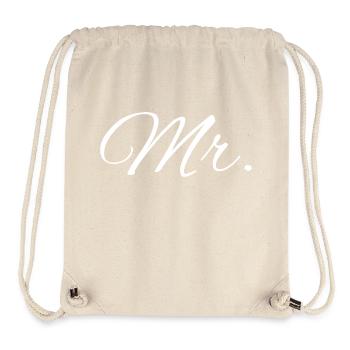 Partner shirts "Mr. & Mrs." white - Stanley/Stella Recycled Gym Bag - natural - Front