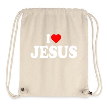 I love jesus - Stanley/Stella Recycled Gym Bag - natural - Front