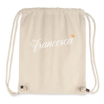Francesca Nom personnalisé pour les femmes Enfants Tout-petits - - Sac à cordon recyclé Stanley/Stella - blanc naturel - Devant