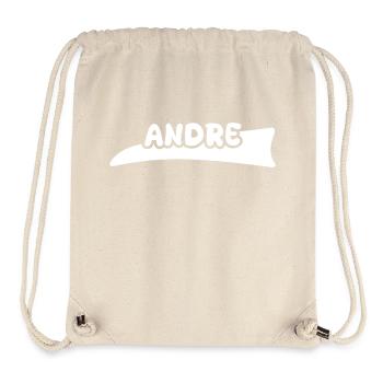 Prénom André - Sac à cordon recyclé Stanley/Stella - blanc naturel - Devant