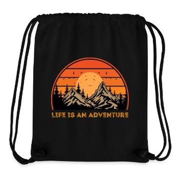 Life is an Adventure - Stanley/Stella Recycled Gym Bag - black - Front