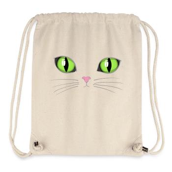 Cat green eyes - Stanley/Stella Recycled Gym Bag - natural - Front