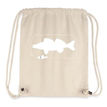 Zander mit Naturköder - Stanley/Stella recycelter Gym Bag - Naturweiß - Vorne