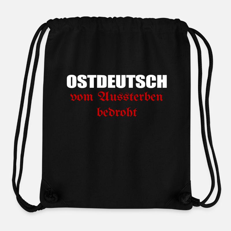 Ostdeutsch vom Aussterben bedroht - Stanley/Stella recycelter Gym Bag - Schwarz