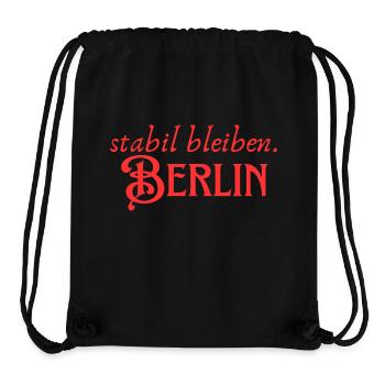 Stabil bleiben Berlin - Stanley/Stella recycelter Gym Bag - Schwarz - Vorne