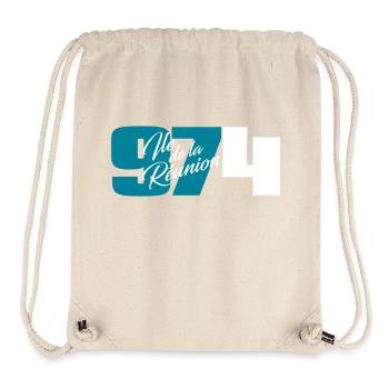 974 Ile de la Réunion C24 Turquoise S - Sac à cordon recyclé Stanley/Stella - blanc naturel - Devant