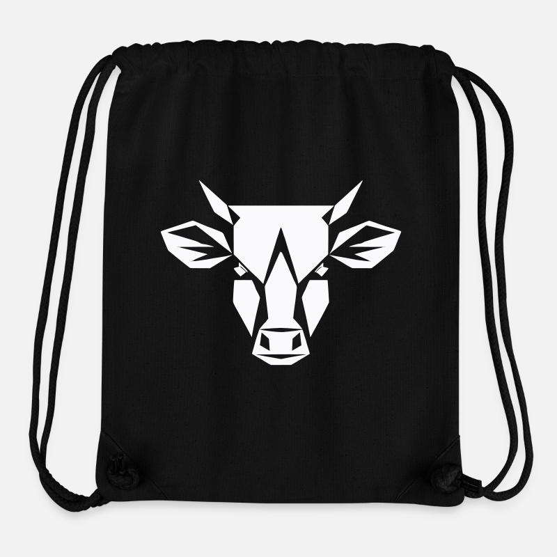 Bull Polygon - Agriculture Design - Stanley/Stella Recycled Gym Bag - black