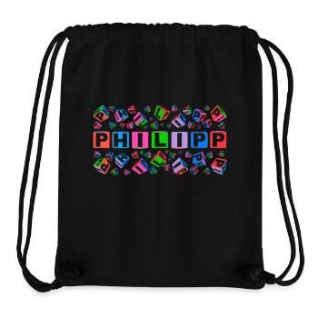 PHILIPP colourful cubes - Stanley/Stella recycelter Gym Bag - Schwarz - Vorne