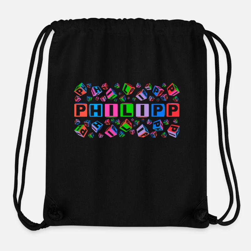 PHILIPP colourful cubes - Stanley/Stella recycelter Gym Bag - Schwarz