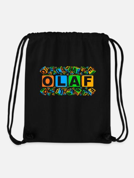 OLAF colourful cubes - Stanley/Stella recycelter Gym Bag - Schwarz