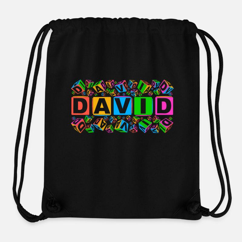 DAVID colourful cubes - Stanley/Stella recycelter Gym Bag - Schwarz