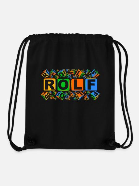 ROLF colourful cubes - Stanley/Stella recycelter Gym Bag - Schwarz