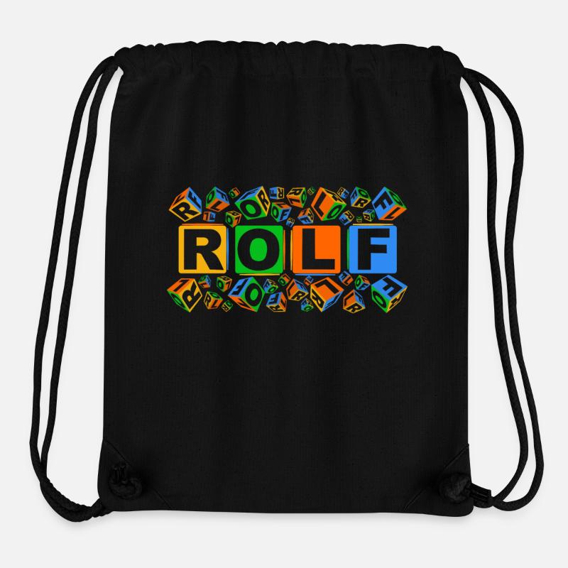 ROLF colourful cubes - Stanley/Stella recycelter Gym Bag - Schwarz