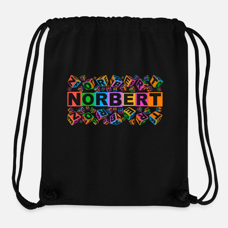 NORBERT colourful cubes - Stanley/Stella recycelter Gym Bag - Schwarz