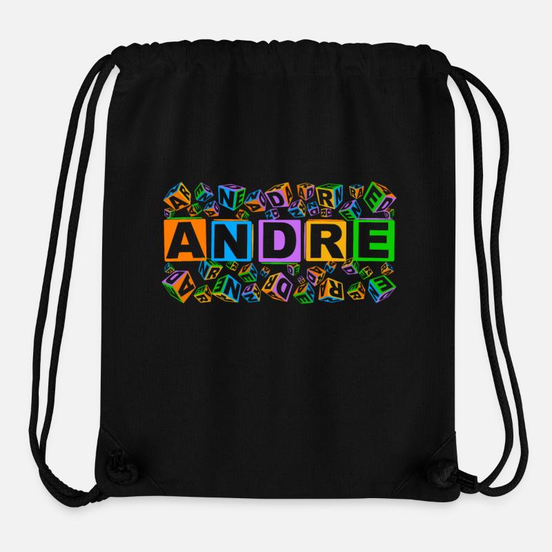 ANDRE colourful cubes - Stanley/Stella recycelter Gym Bag - Schwarz