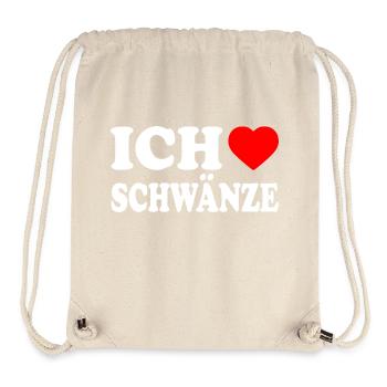 Ich liebe schwänze - Stanley/Stella recycelter Gym Bag - Naturweiß - Vorne
