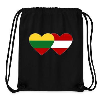 Litauen Österreich Flagge Herz - Stanley/Stella recycelter Gym Bag - Schwarz - Vorne