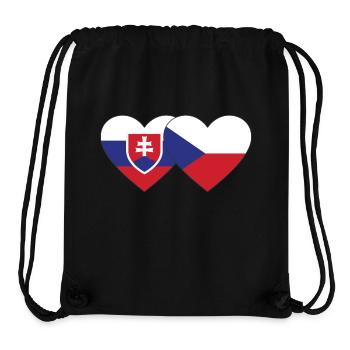Slowakei Tschechien Flagge Herz - Stanley/Stella recycelter Gym Bag - Schwarz - Vorne