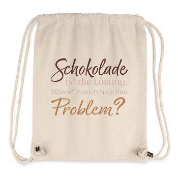 Chocolat - Sac à cordon recyclé Stanley/Stella - blanc naturel - Devant