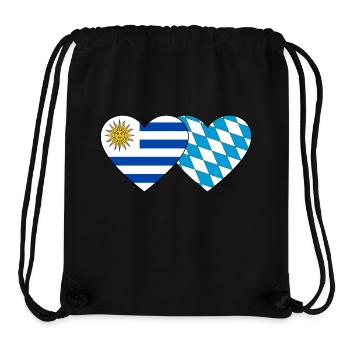 Uruguay Bayern Flagge Herz - Stanley/Stella recycelter Gym Bag - Schwarz - Vorne